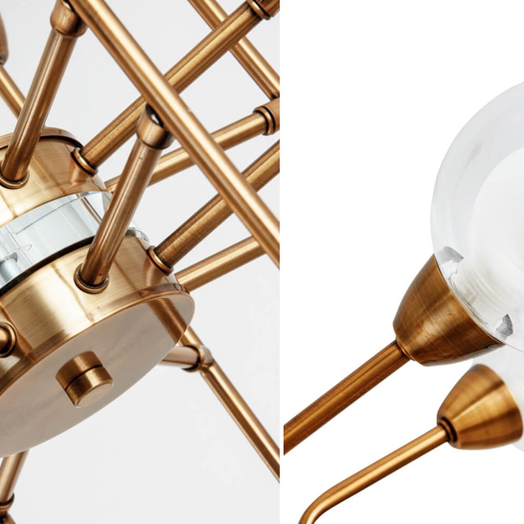 Люстра Bistro Globe Milk Chandelier 16