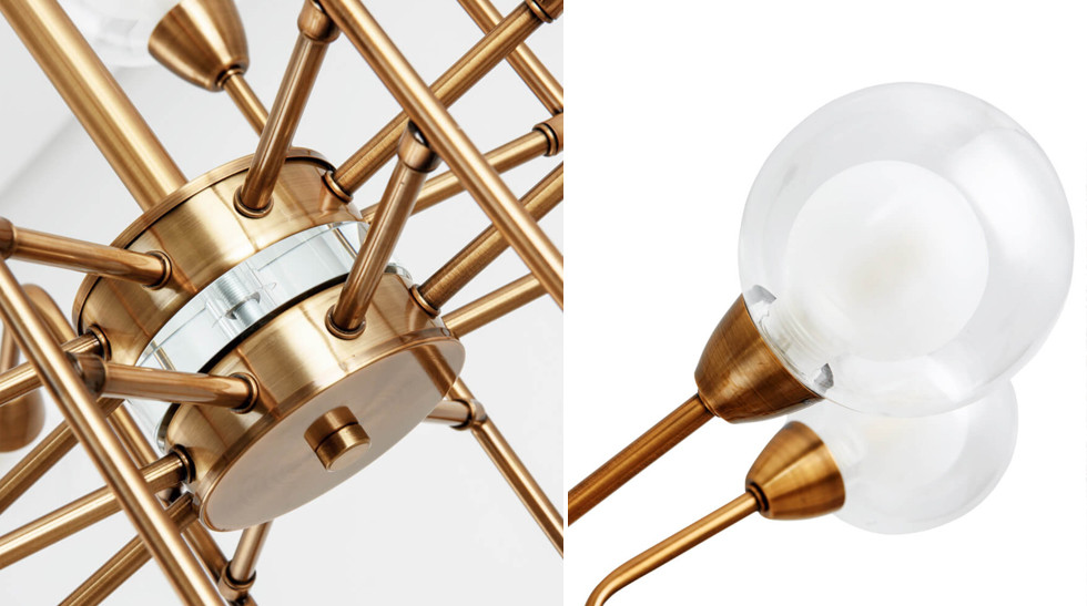 Люстра Bistro Globe Milk Chandelier 16