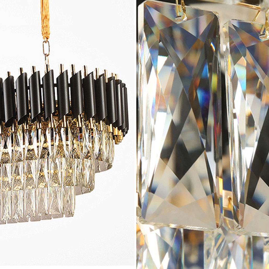 Люстра Empire Black Rectangular Chandelier Crystal