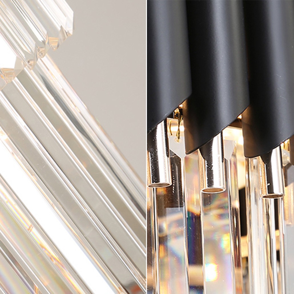 Люстра Empire Large Cascading Chandelier Black Rectangular Crystal