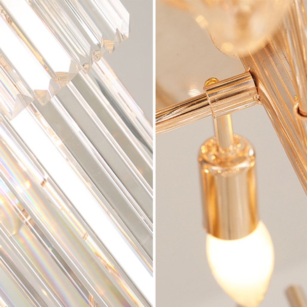 Люстра Empire Large Cascading Chandelier Gold Rectangular Crystal