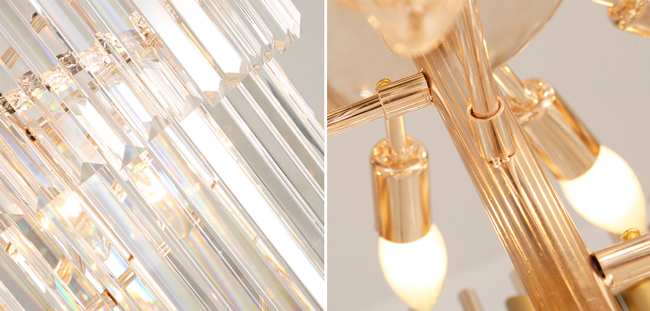 Люстра Empire Large Cascading Chandelier Gold Rectangular Crystal