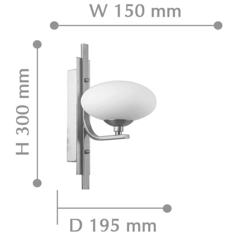 Oval Balls Mushrooms Wall Lamp Brass