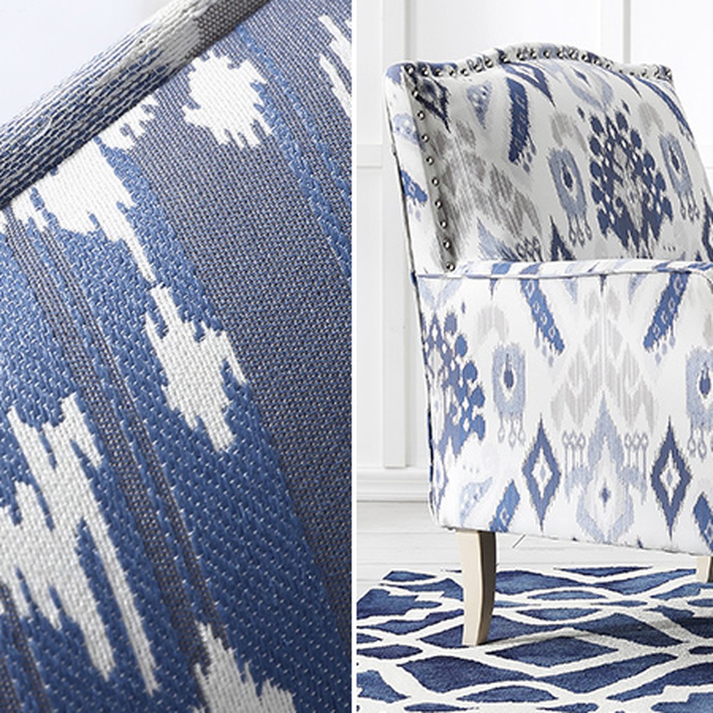 Кресло Armchair Ornament Blue Ikat