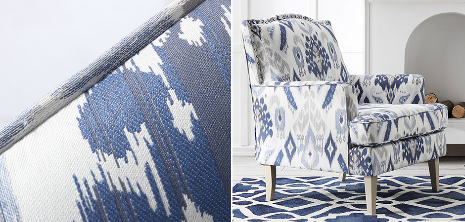 Кресло Armchair Ornament Blue Ikat