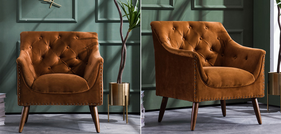 Кресло Terracotta Velvet Armchair