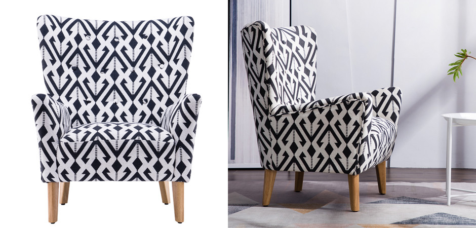Кресло Black and White Triangle Chair