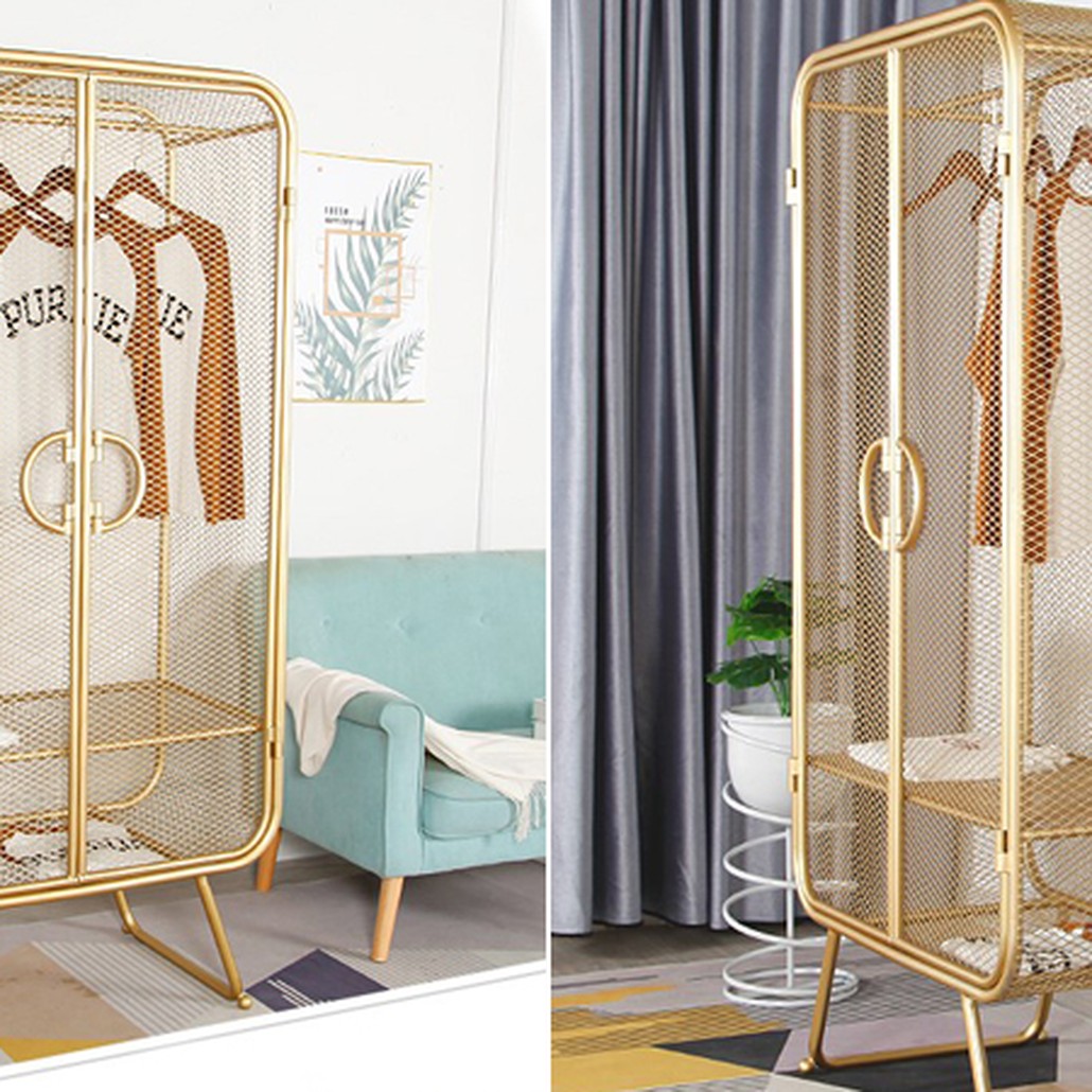 Шкаф Rhombic Grid Wardrobe Gold