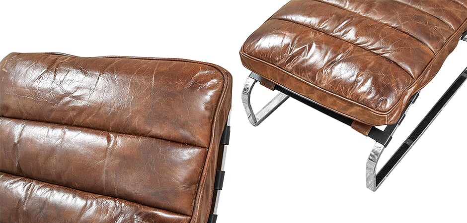 Кушетка из Натуральной Винтажной Кожи