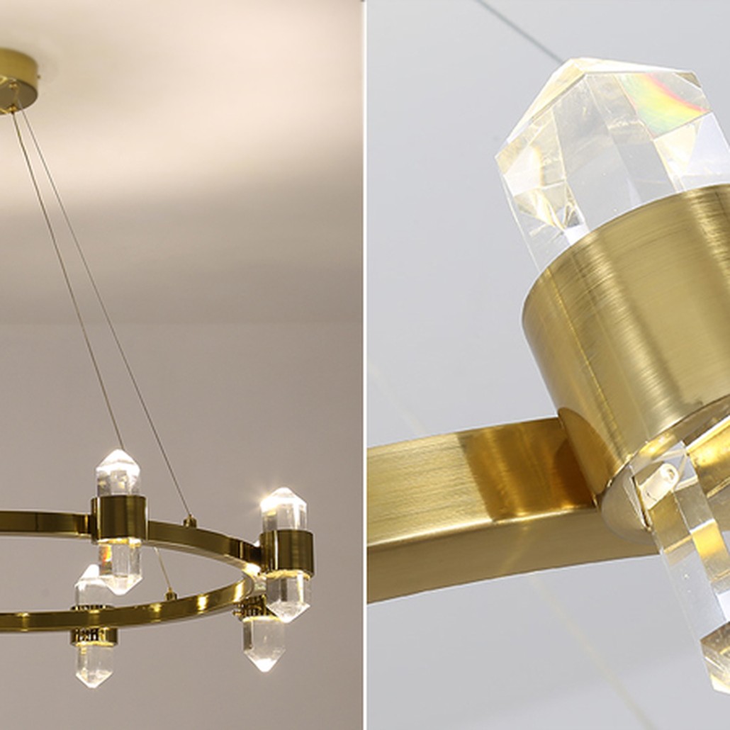 Люстра Crystal Ring Chandelier Brass