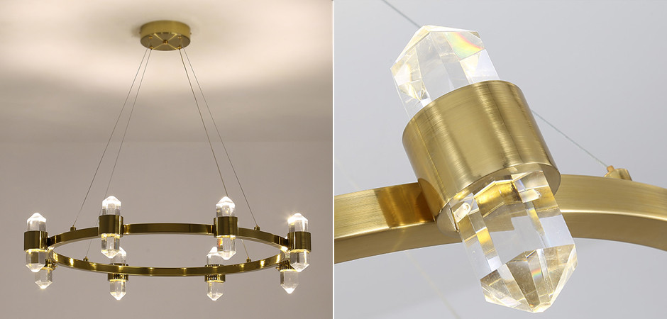 Люстра Crystal Ring Chandelier Brass