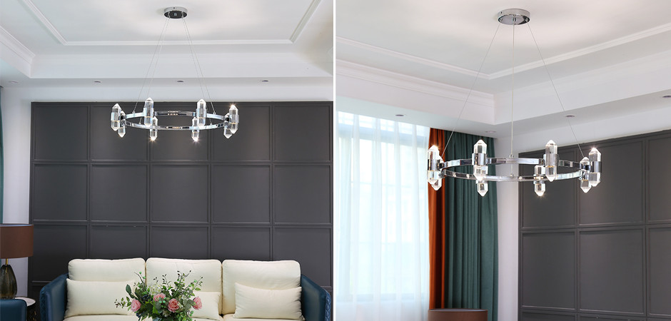 Люстра Crystal Ring Chandelier Chromium