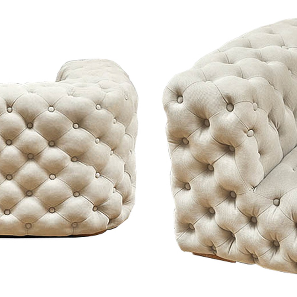 Кресло Soho Tufted Milk Armchair