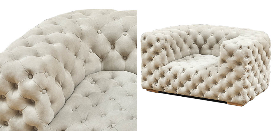 Кресло Soho Tufted Milk Armchair