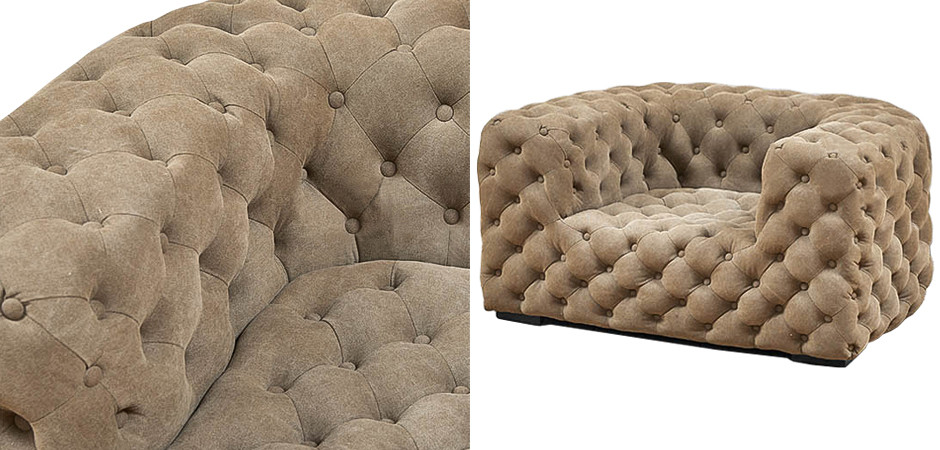 Кресло Soho Tufted Beige Armchair