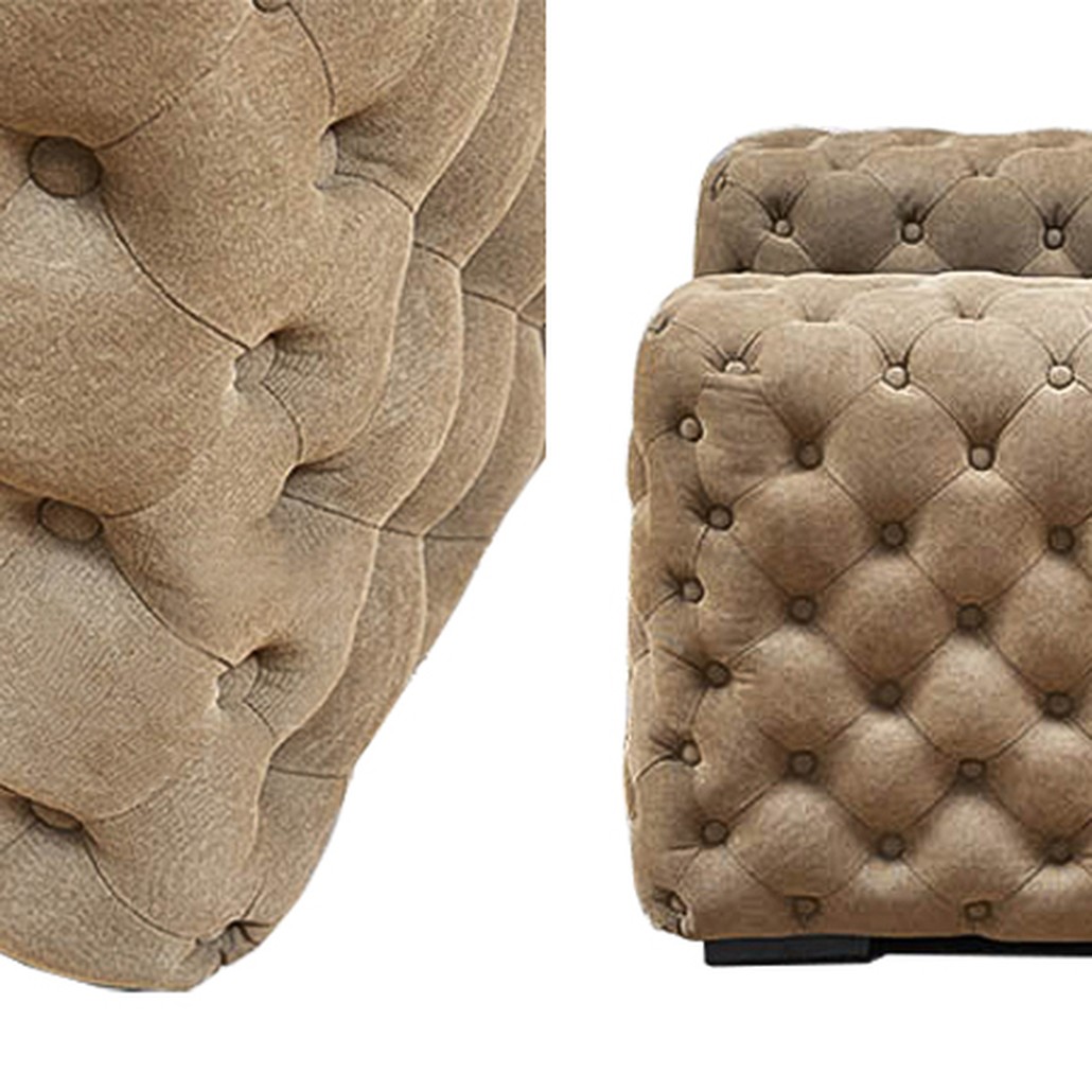 Кресло Soho Tufted Beige Armchair