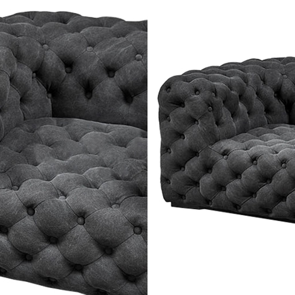 Кресло Soho Tufted Graphite Armchair