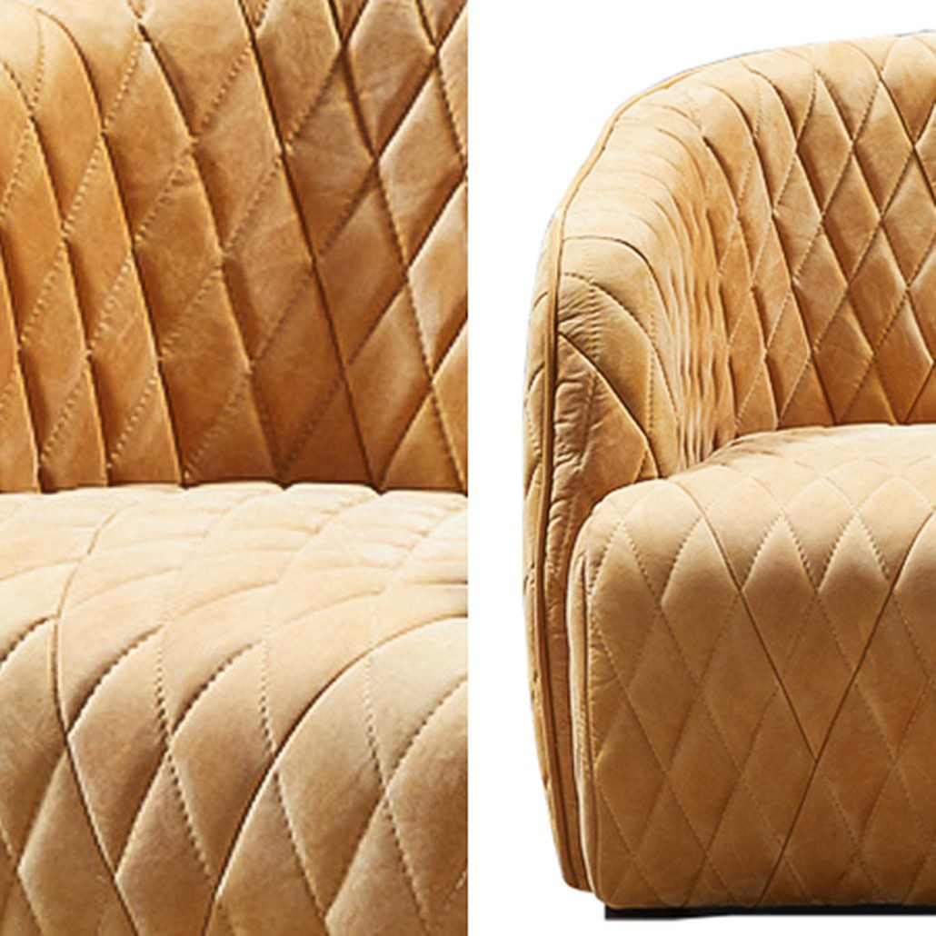 Кресло Rhombuses Upholstery Armchair Milk Caramel