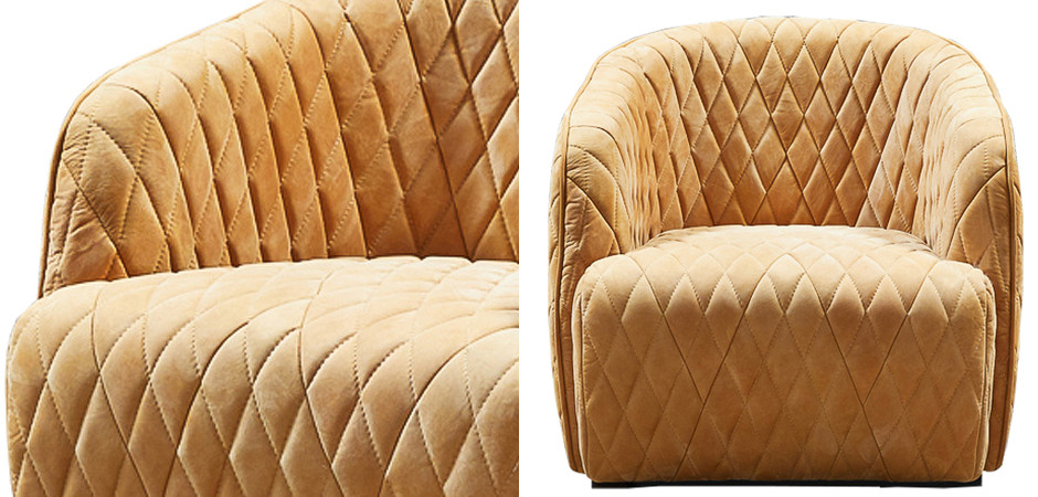 Кресло Rhombuses Upholstery Armchair Milk Caramel