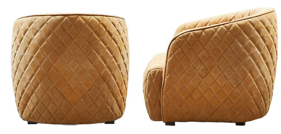 Кресло Rhombuses Upholstery Armchair Milk Caramel