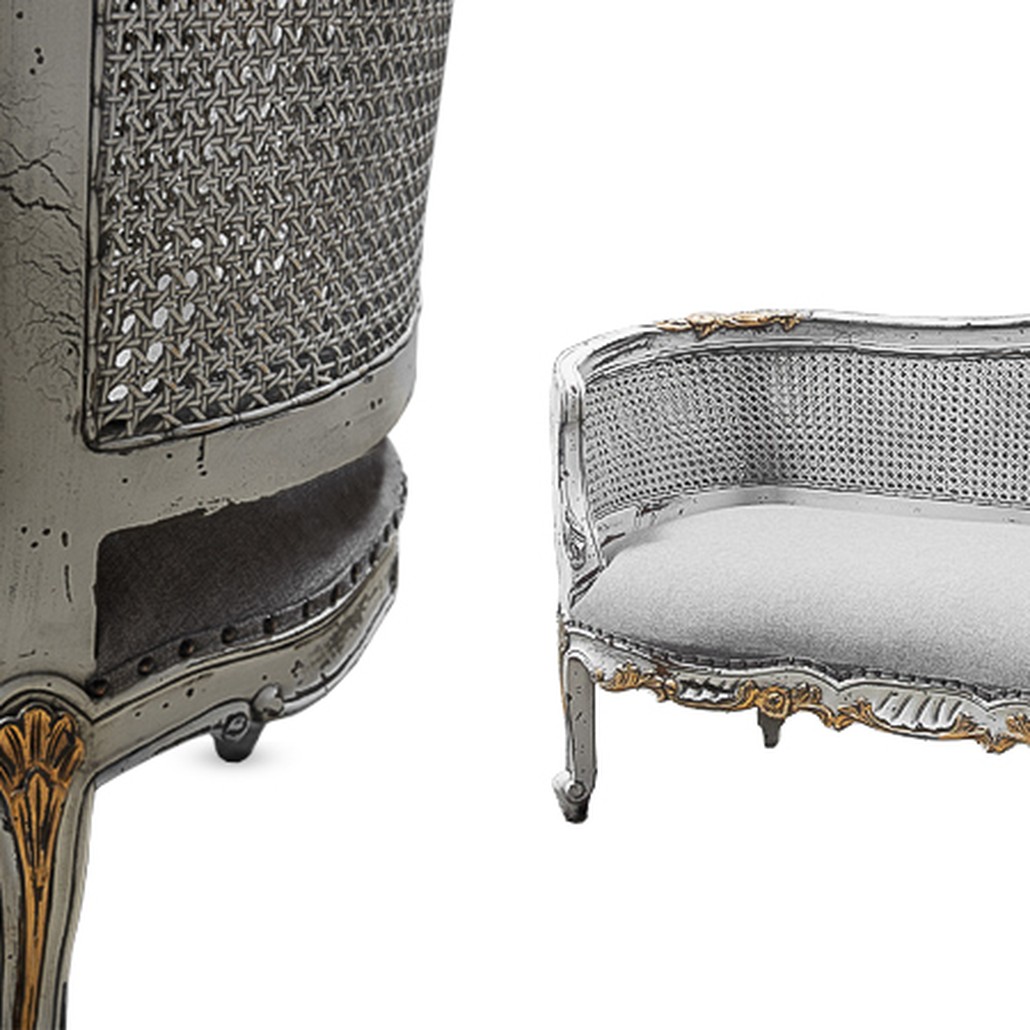Кушетка Maria Antoinette Side Sofa Gray