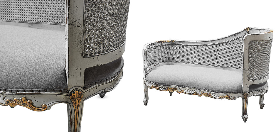 Кушетка Maria Antoinette Side Sofa Gray