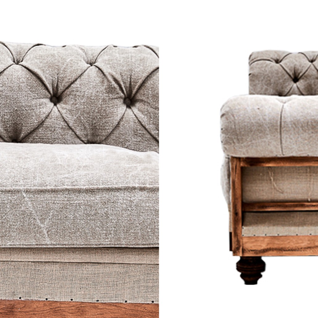 Диван Deconstructed Chesterfield Sofa Triple Gray