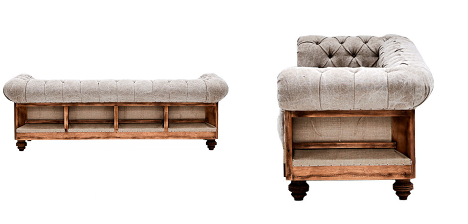 Диван Deconstructed Chesterfield Sofa Triple Gray