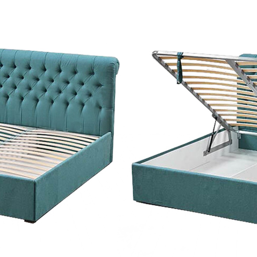 Кровать Turquoise Capitone Bed