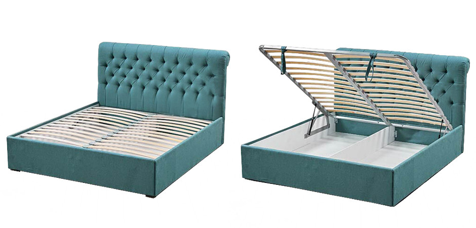Кровать Turquoise Capitone Bed