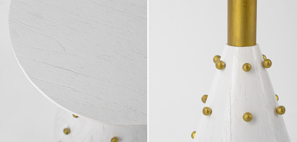 Las Vegas Side Table White Burl