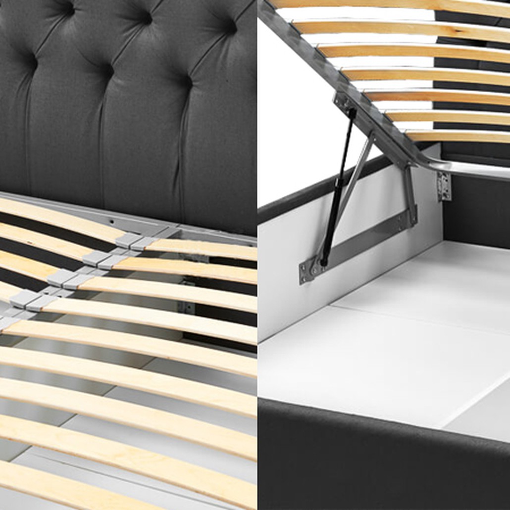 Кровать Gray Capitone Bed