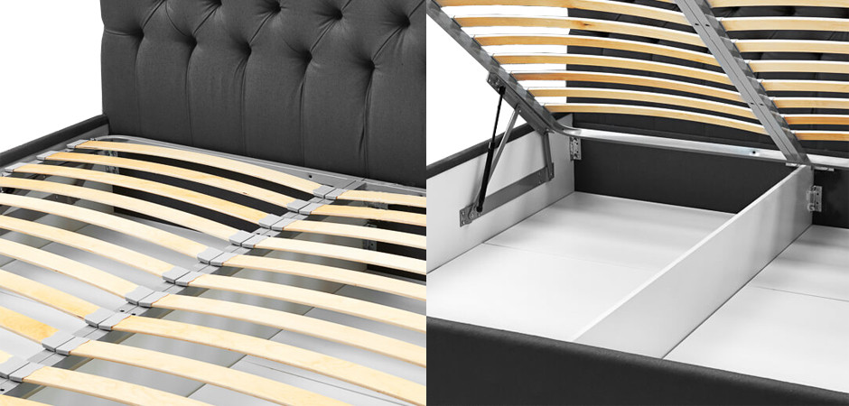 Кровать Gray Capitone Bed