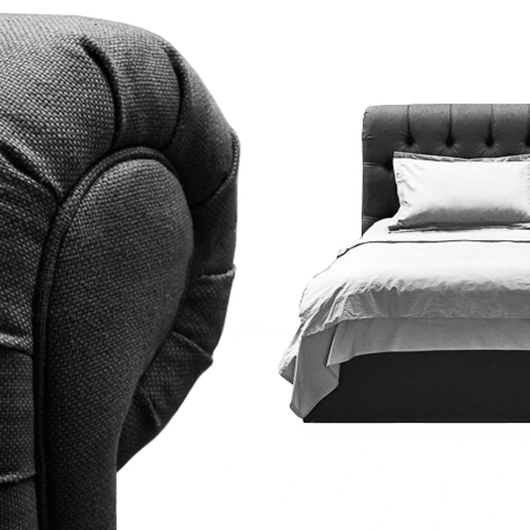 Кровать Gray Capitone Bed