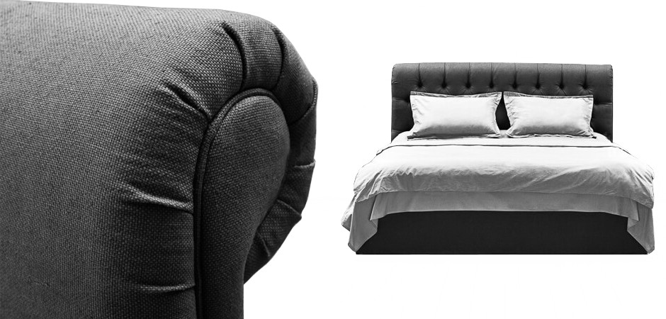 Кровать Gray Capitone Bed
