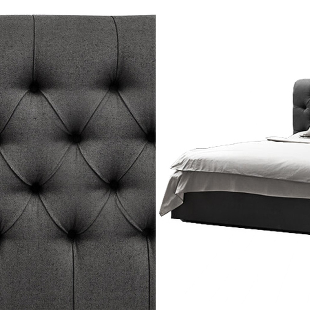 Кровать Gray Capitone Bed