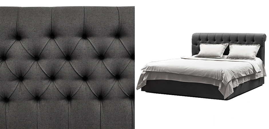 Кровать Gray Capitone Bed