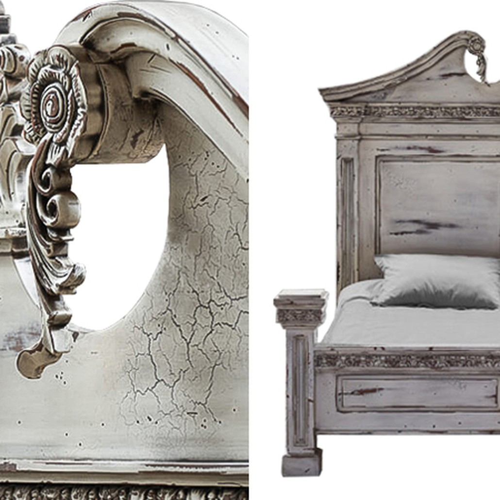 Кровать Gothic Style Bed White