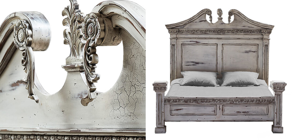 Кровать Gothic Style Bed White