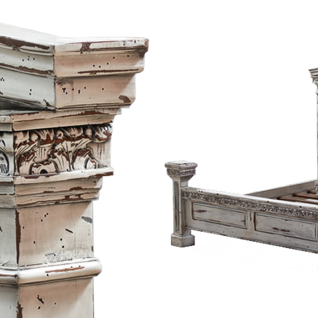 Кровать Gothic Style Bed White