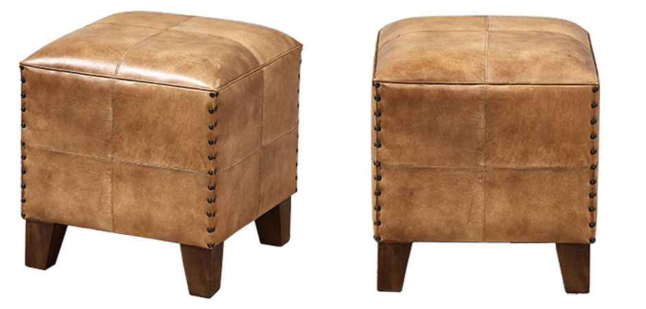 Пуф Leather Cube Puff