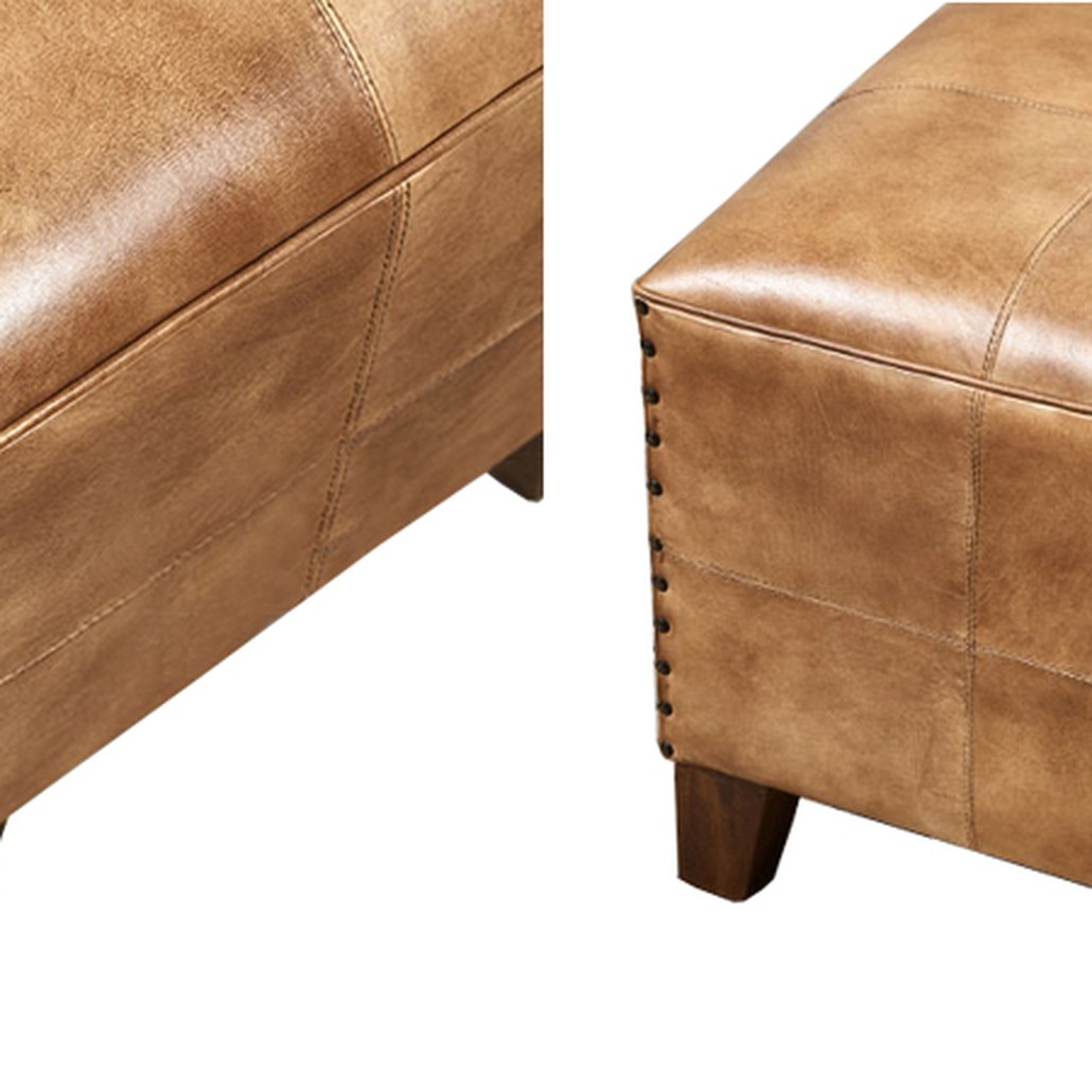 Пуф Leather Cube Puff