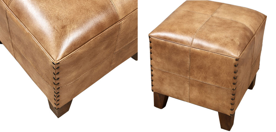 Пуф Leather Cube Puff