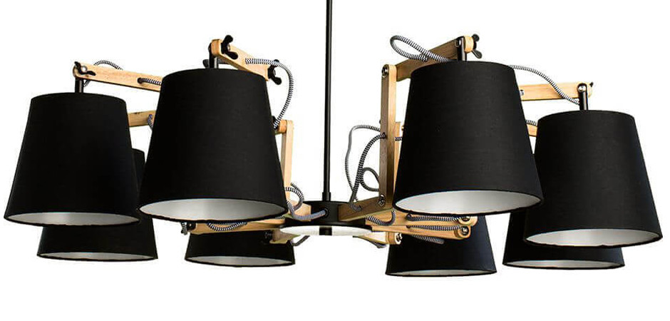 Люстра Woodland Pendant 8 Black