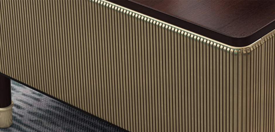 Birmingham Textured Coffee Table Gold