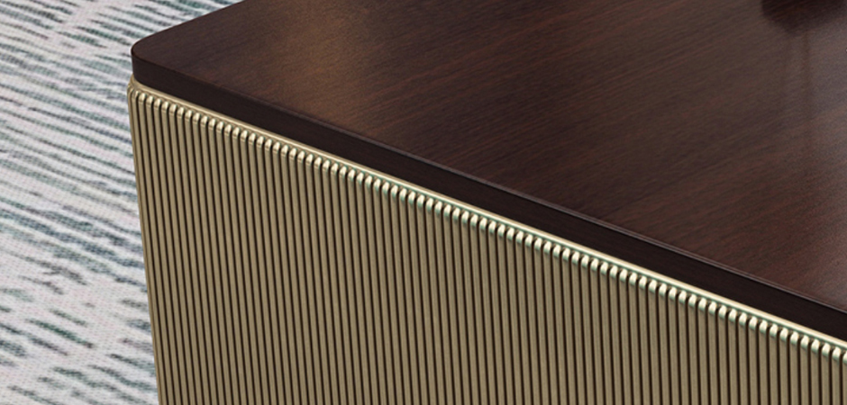 Birmingham Textured Coffee Table Gold