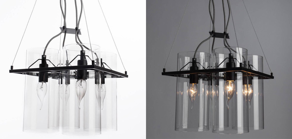 Люстра Glass Cylinder Chandelier