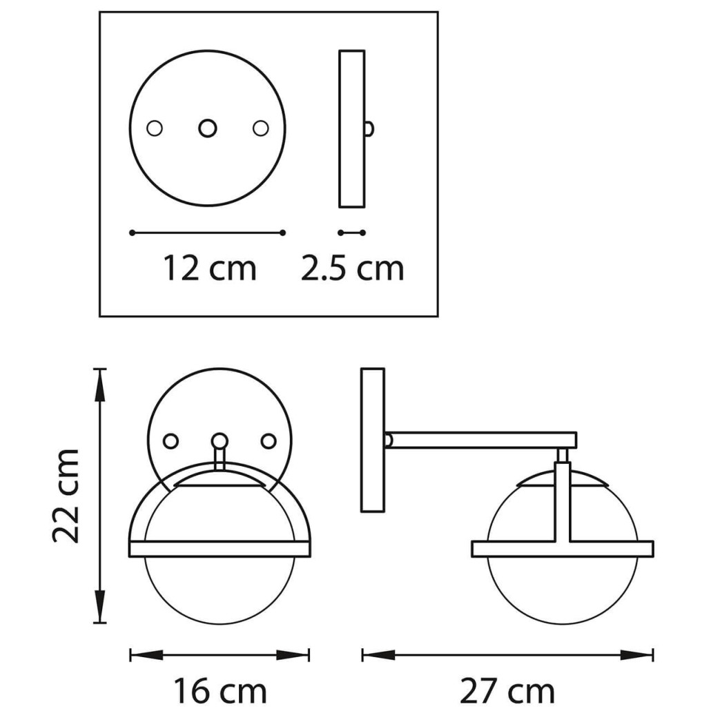 Бра Balls in Cap Sconces