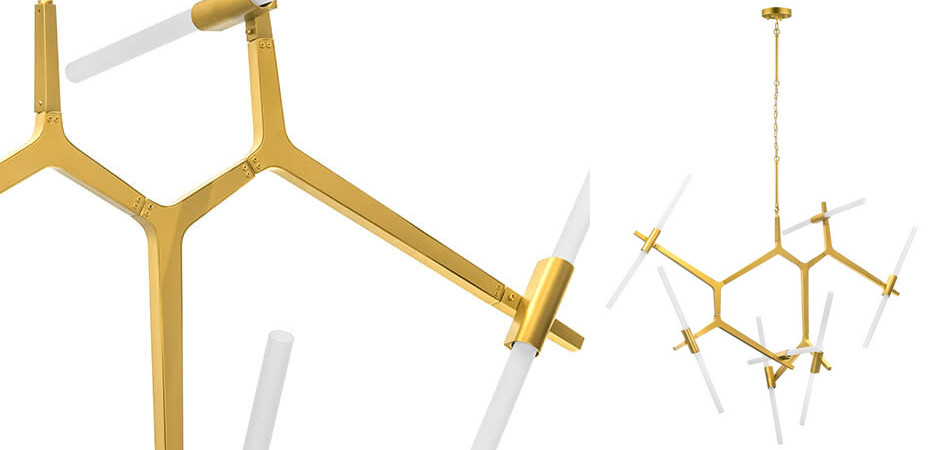Люстра Agnes Chandelier Gold 14
