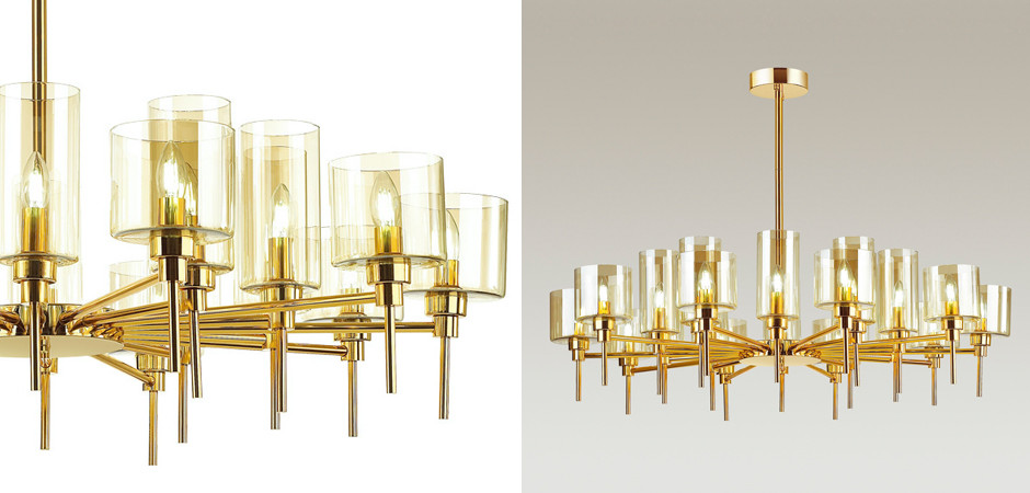 Люстра AXO Light Spillray Gold Lamps 20